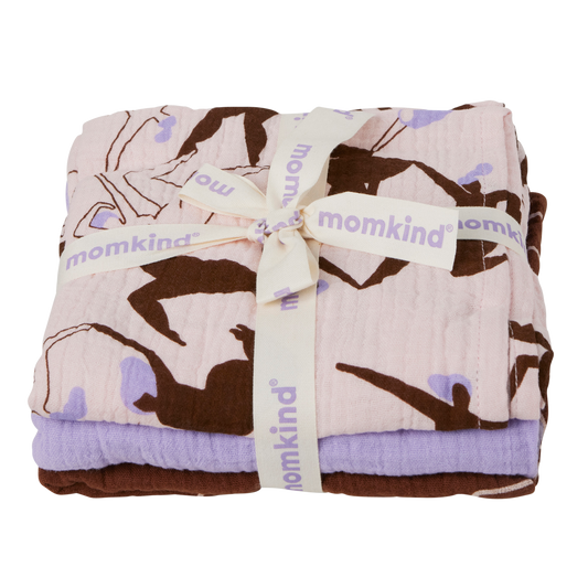 Momkind økologiske stofbleer, 3-pak
